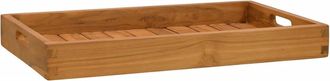 vidaXL Bandeja De Madera De Teca Maciza 60x35 Cm Vidaxl