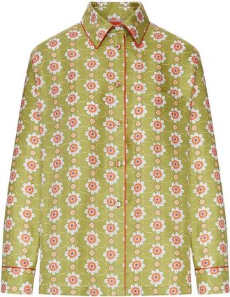 La DoubleJ Silk Shirt With Floral Print