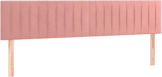 vidaXL Cabecero Con Led De Terciopelo Rosa 160x5x78/88 Cm Vidaxl