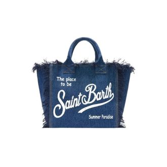 Saint Barth Tote Bags, female, Blue, Size: ONE SIZE Vanity Tote