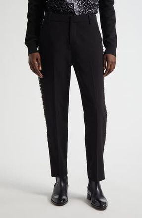 Balmain Imitation Pearl Constellation Embroidered Pants in Black/Crystal at Nordstrom Rack, Size 34 Us/ 50 Eu