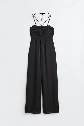 H&M Jumpsuit mit Kordelzug - Schwarz