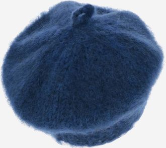 Myssyfarmi Womens Wool Basket Beret Navy Hat