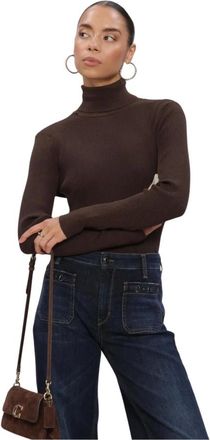 Lina Locchi Truien & Vesten, Dames, Bruin, XL, Ll-Bernadette Turtleneck