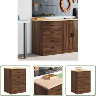 vidaXL vidaXL Armadio per attrezzi - Armadietto per Garage in Rovere Marrone 60x51x85 cm