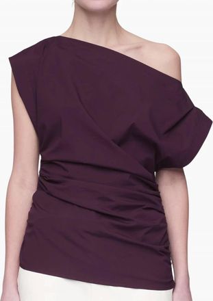 A.L.C. Nara Off The Shoulder Top In Plum
