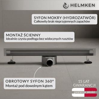 OEM Desag&uuml;e Lineal De Pared Helmken 37501701, 700x41 Mm, Cromado