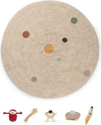 Lorena Canals Solar System Cotton Blend Washable Rug in Natural at Nordstrom
