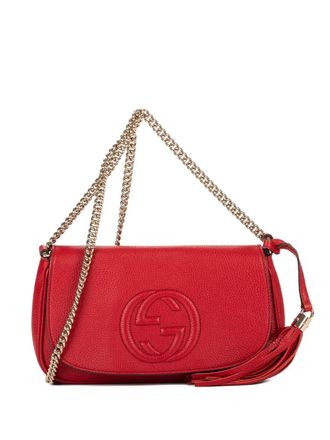 Gucci 2000s chain strap tassel bag - Red