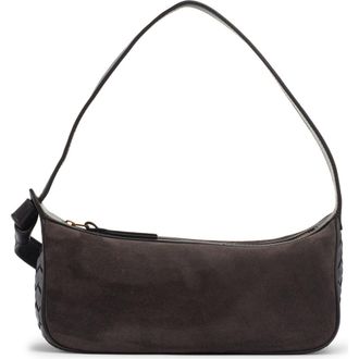 Bottega Veneta Mini Nodo Intrecciato Leather & Suede Shoulder Bag in 2028 Espresso-Gold at Nordstrom