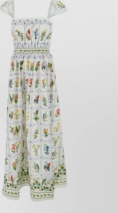 Farm Rio floral-print square-neck maxi dress