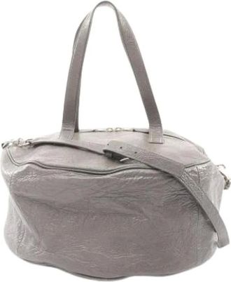Balenciaga Pre-owned Handbags, female, Gray, Size: ONE SIZE Pre-owned Vintage Boston Bag