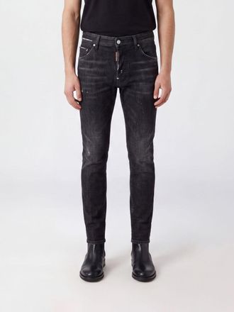 Dsquared2 Jeans straight a vita media in denim distressed regular fit
