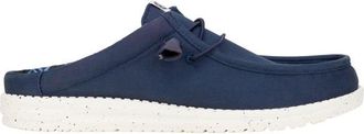 HeyDude Wally Slip Canvas Sandalen f&uuml;r Herren | blau/wei&szlig;