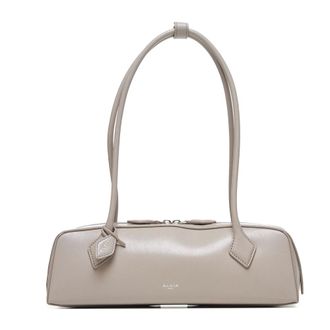 Alaia Grey Leather Tote Bag - female - Ala&iuml;a - Shoulder Bags - Gray - ONE SIZE - Bags