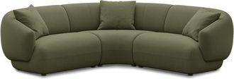 Castlery Auburn Sectional Sofa Customized, Moss Performance Fleece, Spill Resistant, Modular for Sofas, Castlery