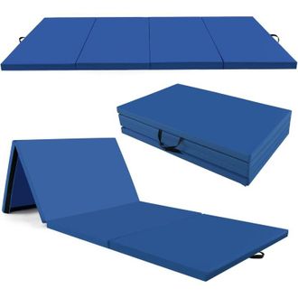 Costway Costway Colchoneta De Gimnasia Plegable De 300 X 117 X 5 Cm, Esterilla De Gimnasia Lmpermeable De 4 Paneles De Pu Con Cierres De Gancho Y Asas De Tran