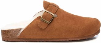 Xti Womens Winter Suede Clogs In Brown