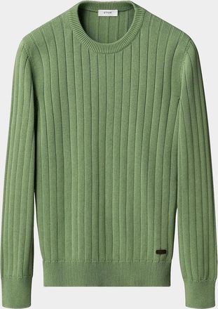 Eton Men & apos;s Rib-Knit Crewneck Sweater