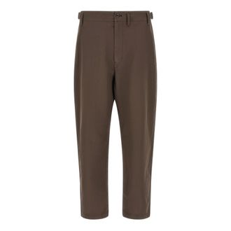 Christophe Lemaire Pantalones de corte c&oacute;nico - Trousers - Hombre - Marr&oacute;n - L