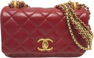 Chanel Pre-owned Vintage Schoudertas - Dames - Vintage Schoudertas - Rood - ONE Size - Leer - Vintage