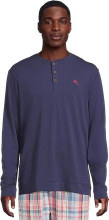 Tommy Bahama Knit Long Sleeve Henley Top Mens Jumpsuit & Rompers One Piece Navy : 2XL (44-46 Waist), Cotton/Modal/Spandex