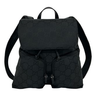 Gucci Black Nylon Leather Backpack (Pre-Owned)
