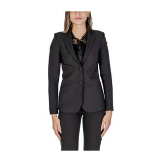 Sandro Ferrone Blazers, female, Black, Size: XS Black Polyester Blazer