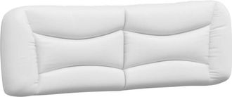 vidaXL Cabecero De Cama Acolchado Cuero Sint&eacute;tico Blanco 160 Cm Vidaxl