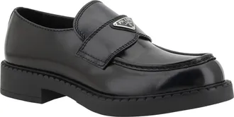 Prada Mens Leather Loafers Nero