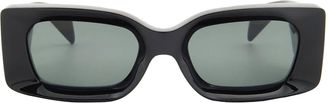 Versace Dark Grey Rectangular Mens Sunglasses VE4474U GB1/87 52