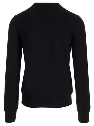 Comme Des Gar&ccedil;ons V-Neck Wool Sweater Knitwear Nero-Uomo