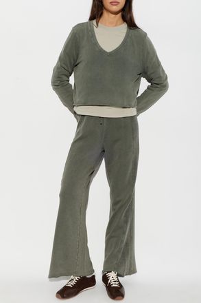 American Vintage V-neck Sweatshirt, Womens, Green