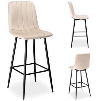OEM Taburete De Bar De Terciopelo Beige De Toronto