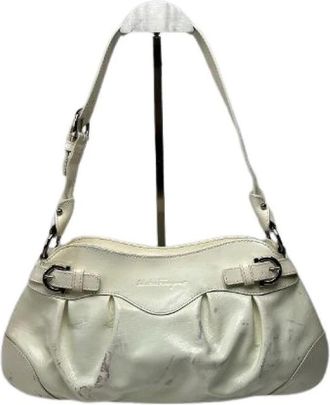 Ferragamo Pre-owned Shoulder Bags, female, White, Size: ONE SIZE Pre-owned Shoulder Bag