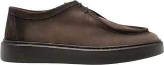 Doucal's Stitching Veterschoen - Heren - Veterschoenen - Bruin - 43 EU - Leer - Schoenen
