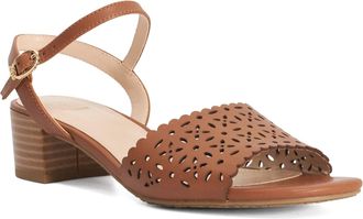 Dune London Womens Ladies Josephina - Leather Block Heeled Sandals - Tan - Size UK 5
