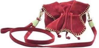 Carlos Falchi Mini Butterfly Suede Leather Bag in Malbec at Nordstrom