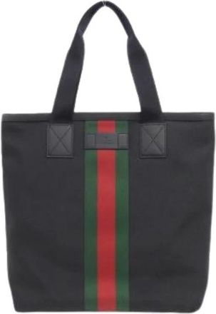 Gucci Pre-owned Canvas Tote Bag - Dames - Vintage Shopper - Zwart - ONE Size - Vintage