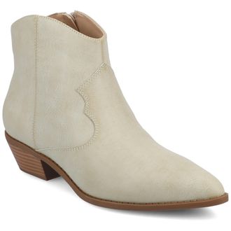 Journee Collection Womens Taliah Medium and Wide Width Western Ankle Booties