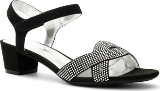 David Tate Rona Sandal in Black Suede at Nordstrom, Size 10.5