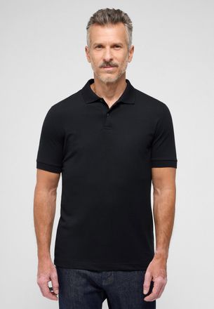Eterna Kurzarmhemd ETERNA SLIM FIT, Herren, Gr. S, US-Gr&ouml;ssen, schwarz, 56% Baumwolle, 5% Elasthan, 39% Polyester, schmal, Hemden Kurzarmhemd, EASY IRON (b&uuml;g