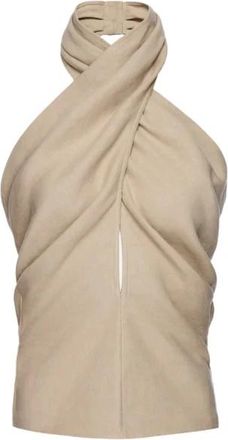 Magda Butrym Blouse 10 - Dames - Tops zonder mouwen - Beige - S - Tops