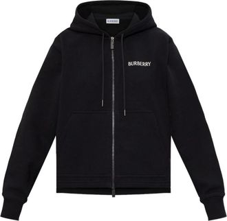 Burberry Hoodie met rits - Dames - Vesten met rits - Zwart - S - Hoodies & sweatvesten