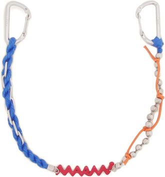 Marni enamelled symbol twisted cord keyring - women - Cotton/Metal - One Size - Blue