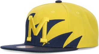 Mitchell & Ness Caps, male, Multicolor, Size: ONE SIZE Michigan Wolverines Flat Visor Cap