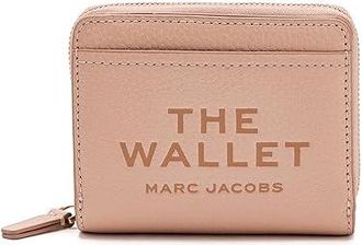 Marc Jacobs The Leather Mini Compact Wallet Wallet Womens Handbags Rose, Leather/Polyester