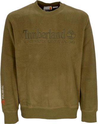 Timberland Linear Logo Crewneck Sweatshirt - Heren - Sweatshirts - Groen - L - Polyester - Hoodies & sweatvesten