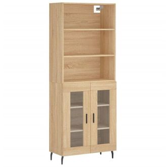 vidaXL Highboard Sonoma Oak 69.5x34x180 cm Engineered Wood vidaXL