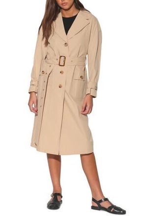 Walter Baker Ryder Belted Cotton Trench Coat in Beige at Nordstrom Rack, Size Small